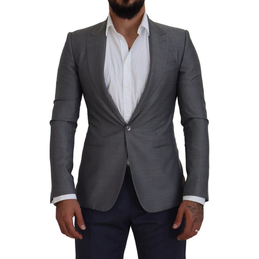 Dolce & Gabbana Elegant Light Gray Sicilia Blazer Jacket Dolce & Gabbana Dark Slate Gray