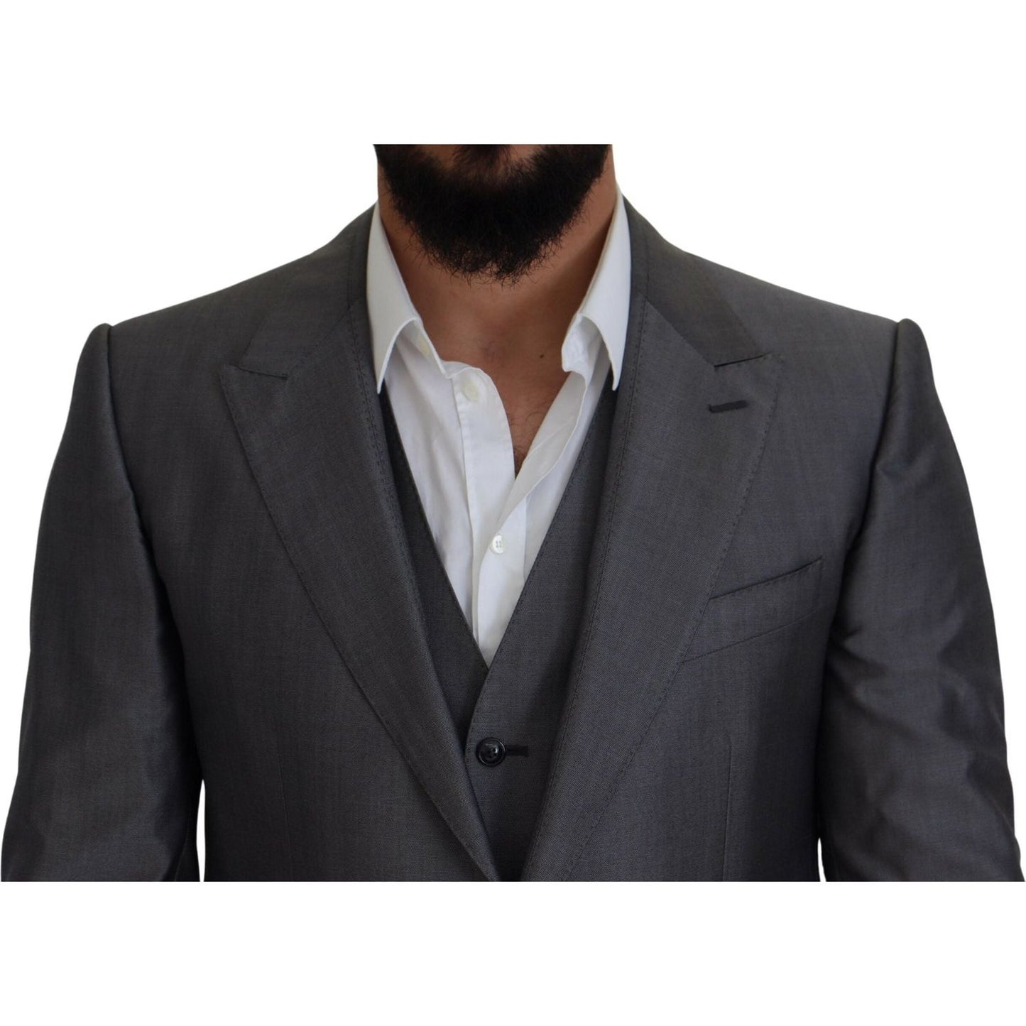 Dolce & Gabbana Gray SICILIA 3 Piece Slim Fit Suit