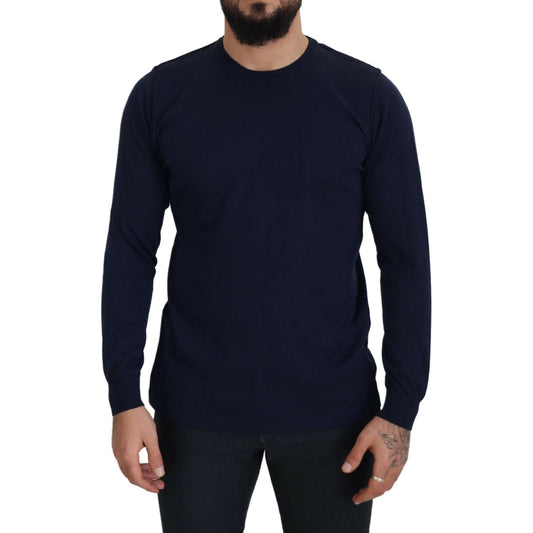 Paolo Pecora Milano Authentic Crewneck Blue Pullover Sweater Paolo Pecora Milano Black