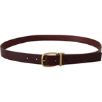 Dolce & Gabbana Brown Leather Classic Gold Metal Buckle Belt BEL8509 - 90