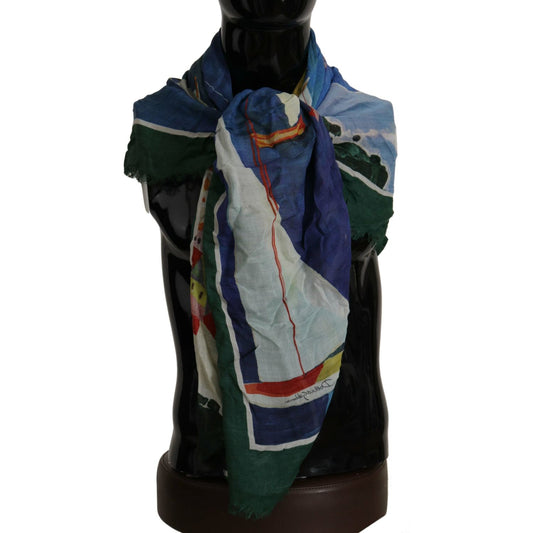 Dolce & Gabbana Elegant Multicolor Silk Blend Square Scarf Dolce & Gabbana Black