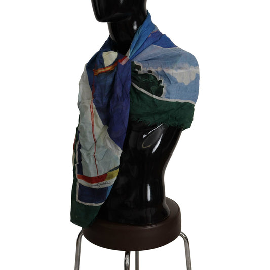 Dolce & Gabbana Elegant Multicolor Silk Blend Square Scarf Dolce & Gabbana Black