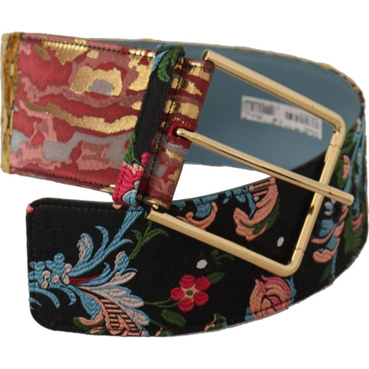 Dolce & Gabbana Multicolor Canvas Leather Statement Belt Dolce & Gabbana Dark Slate Gray
