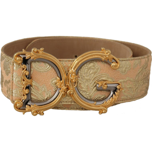 Dolce & Gabbana Elegant Leather Belt with Logo Buckle Dolce & Gabbana Sienna