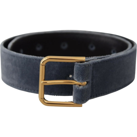 Dolce & Gabbana Elegant Navy Velvet Designer Belt Dolce & Gabbana Dark Slate Gray