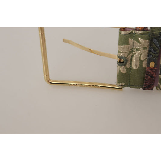 Dolce & Gabbana Elegant Multicolor Canvas-Leather Belt Dolce & Gabbana Gray