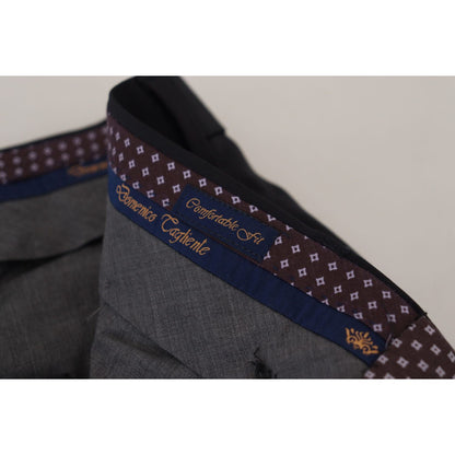 Domenico Tagliente Black Tapered Dress Formal Pants