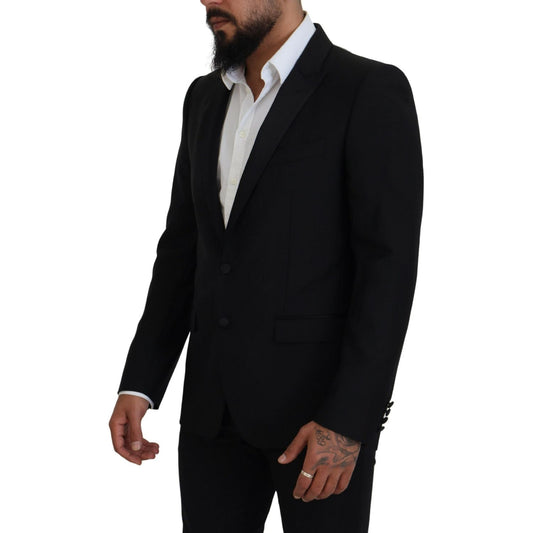 Dolce & Gabbana Elegant Martini Black Formal Blazer Dolce & Gabbana Black