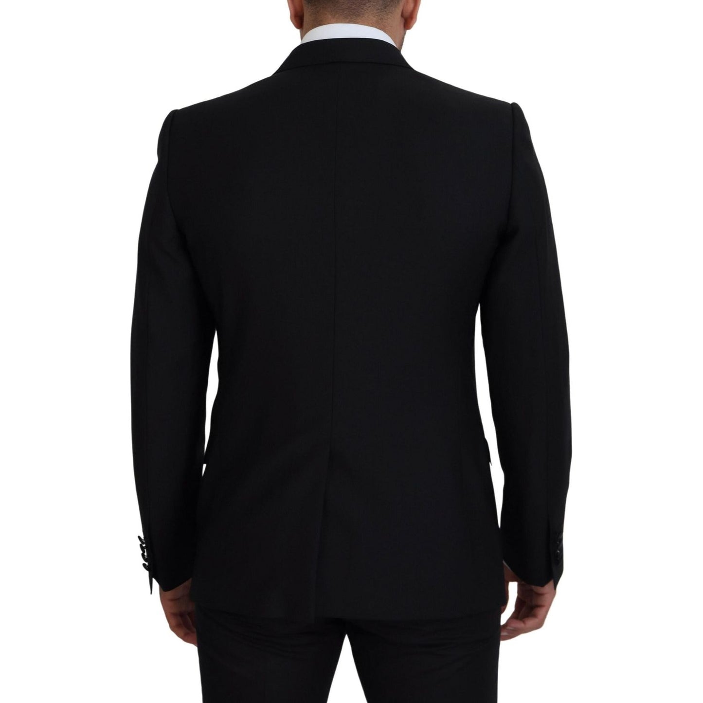 Dolce & Gabbana Black Slim Fit Formal Martini Blazer
