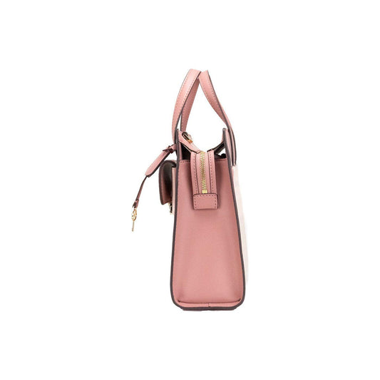Michael Kors Cece Small Pink PVC North South Flap Tote Crossbody Bag Purse Michael Kors Rosy Brown