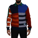 Dolce & Gabbana Multicolor Stripes Wool Pullover Sweater TSH83600 - 48