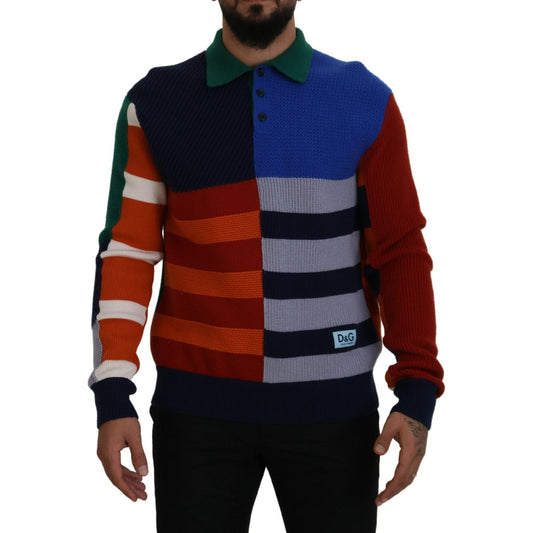 Dolce & Gabbana Multicolor Stripes Wool Pullover Sweater TSH83600 - 48