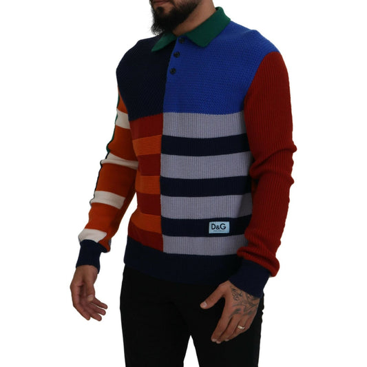 Dolce & Gabbana Multicolor Stripes Wool Pullover Sweater TSH83600 - 48