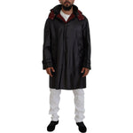 Dolce & Gabbana Black Trench Hooded Parka Cotton Jacket JKT3551- 44