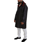 Dolce & Gabbana Black Trench Hooded Parka Cotton Jacket JKT3551- 44