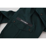 Dolce & Gabbana Elegant Green Slim Fit Cargo Jeans Dolce & Gabbana Black