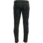Dolce & Gabbana Blue Green Skinny Cotton Denim Jeans PAN74547- 44
