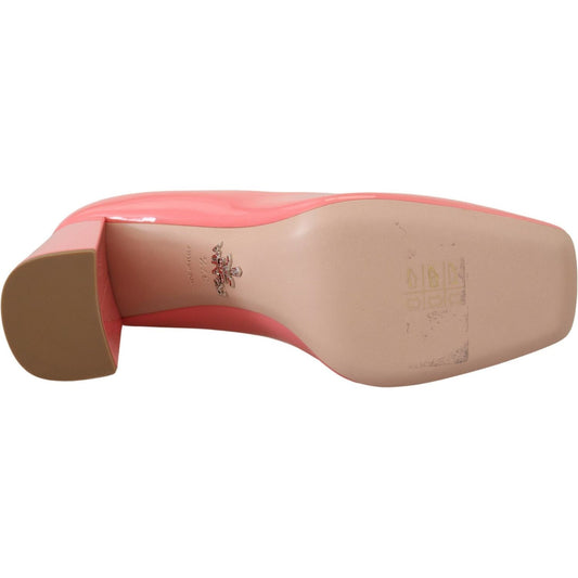Prada Elegant Square Toe Pink Heels Prada Rosy Brown