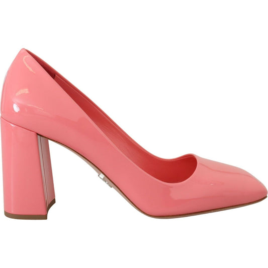 Prada Elegant Square Toe Pink Heels Prada Light Coral