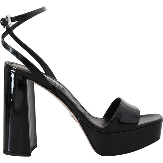 Prada Elevate Your Elegance with Glossy Black Heels Prada Black