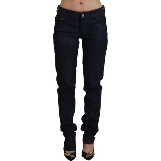 Just Cavalli Sleek Black Low Waist Denim Pants Just Cavalli Black