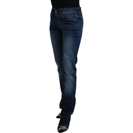 Just Cavalli Chic Low Waist Denim Pants in Blue Just Cavalli Dark Slate Gray