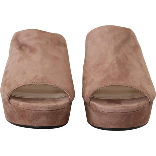 Prada Elegant Dark Rose Suede Heels Prada Dim Gray