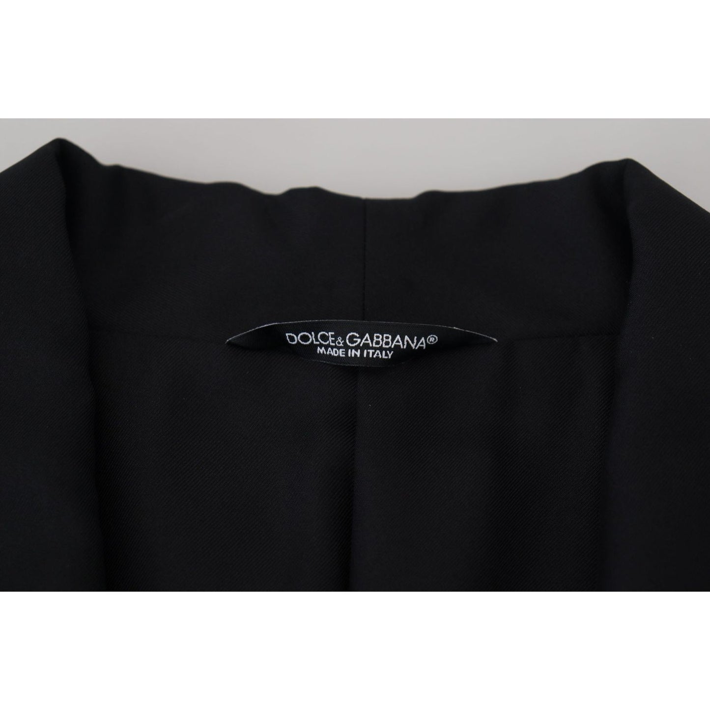 Dolce & Gabbana Black Robe Striped DG Patch Jacket Men Blazer