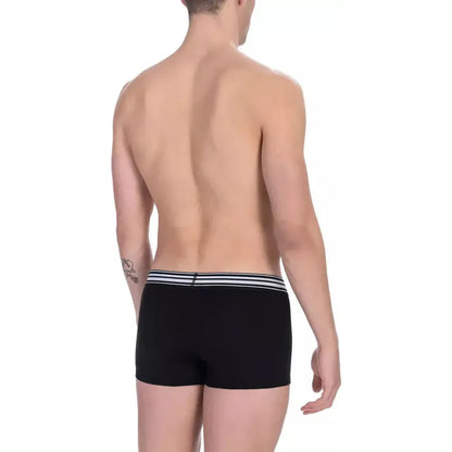 Bikkembergs Black Cotton Men's Trunk Pack