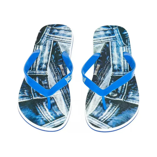 Just Cavalli Light Blue EVA Men Sandal Just Cavalli Slate Gray