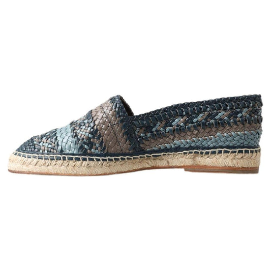 Dolce & Gabbana Sumptuous Woven Leather Espadrilles Dolce & Gabbana Dark Slate Gray
