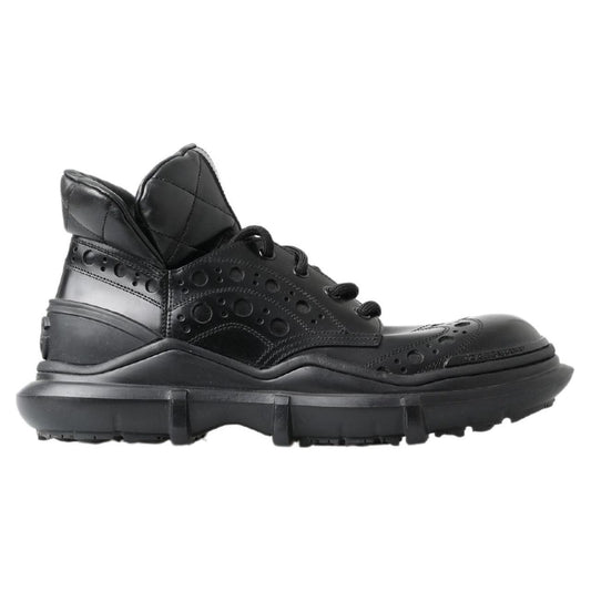 Dolce & Gabbana Elegant Black Leather Ankle Boots Dolce & Gabbana Dark Slate Gray