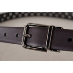 Dolce & Gabbana Elegant Dark Purple Leather Belt Dolce & Gabbana Dark Slate Gray