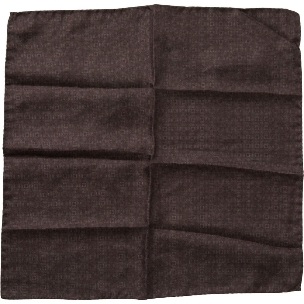 Dolce & Gabbana Brown Patterned Silk Square Handkerchief Scarf MS7076