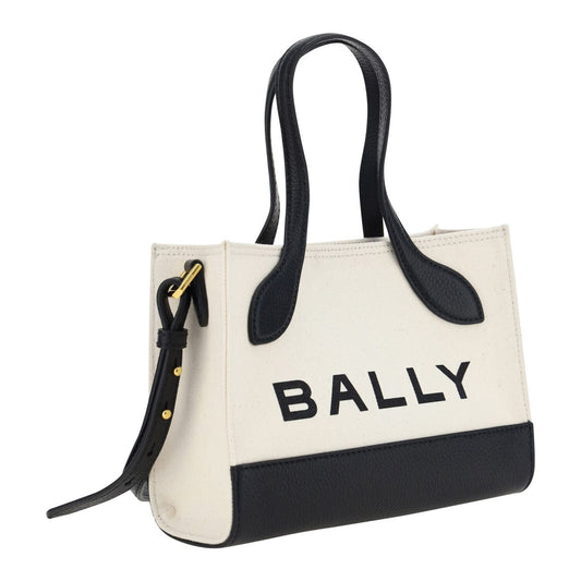 Bally Chic Contrast Mini Leather Handbag Bally Light Gray