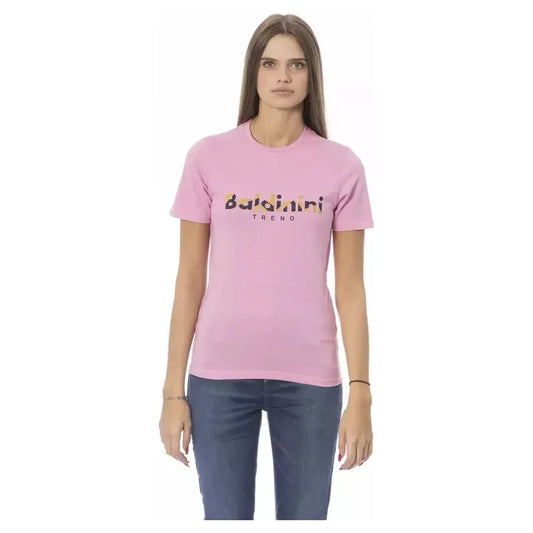 Baldinini Trend Multicolor Cotton Women T-Shirt Baldinini Trend Gray