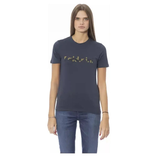 Baldinini Trend Blue Cotton Women T-Shirt Baldinini Trend Dark Slate Gray
