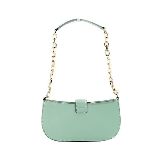 Michael Kors Carmen Small Sea Green Leather Pouchette Shoulder Crossbody Purse Michael Kors Dark Gray