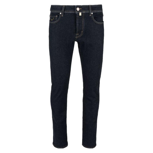 Jacob Cohen Elegant Slim Fit Dark Blue Designer Jeans Jacob Cohen Black