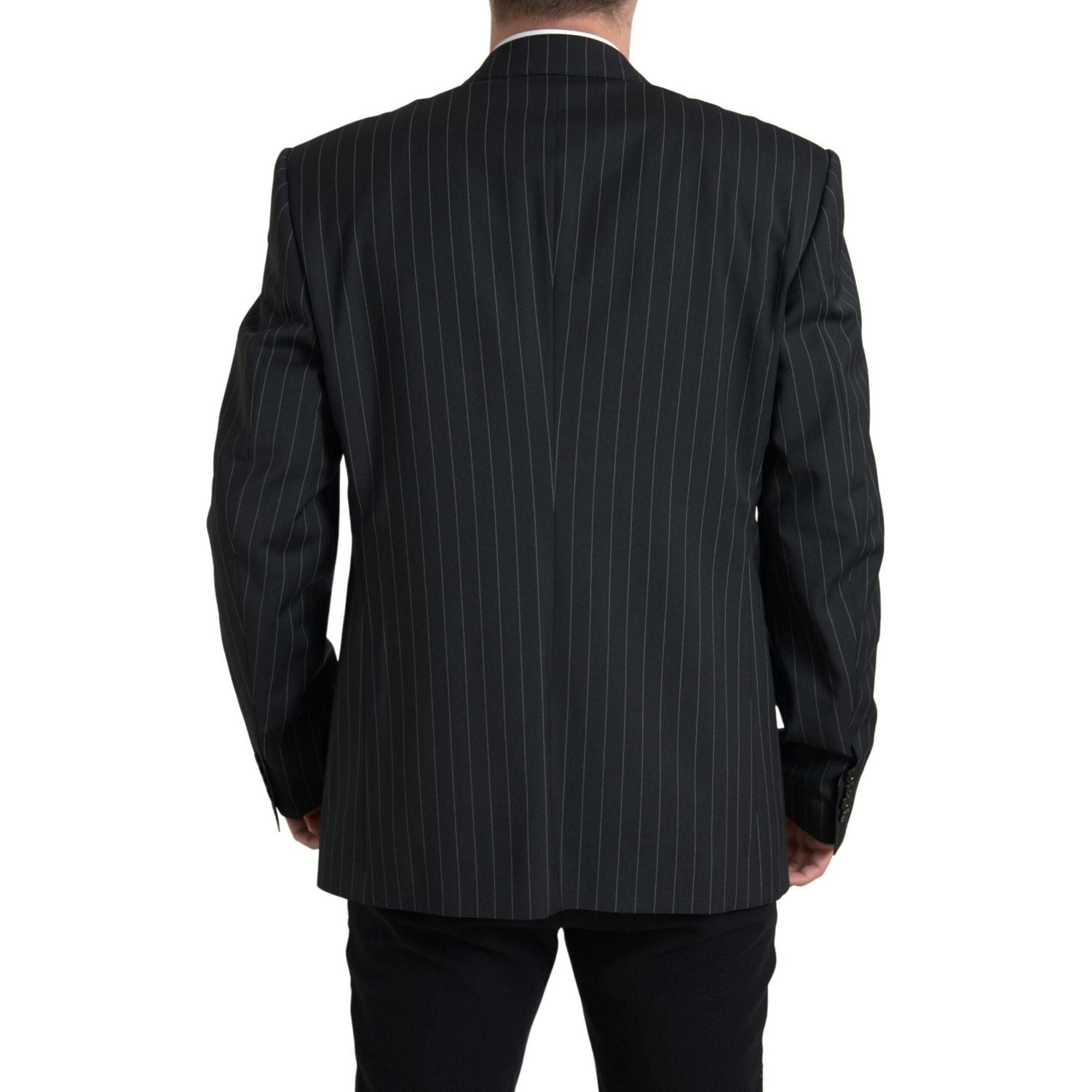Dolce & Gabbana Black Stripe Single Breasted SICILIA Blazer