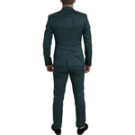 Dolce & Gabbana Emerald Elegance Slim Fit 3-Piece Suit Dolce & Gabbana Dark Slate Gray