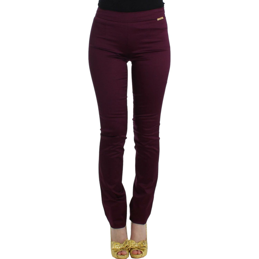John Galliano Elegant Purple Slim Pants John Galliano Black