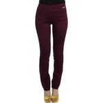John Galliano Elegant Purple Slim Pants John Galliano Black