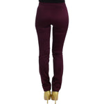 John Galliano Elegant Purple Slim Pants John Galliano Black