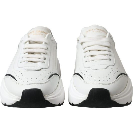 Dolce & Gabbana Chic Black & White Daymaster Leather Sneakers Dolce & Gabbana Light Gray