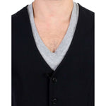 Costume National Black wool blend casual vest SIG10769-1