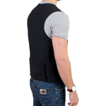 Costume National Black wool blend casual vest SIG10769-1