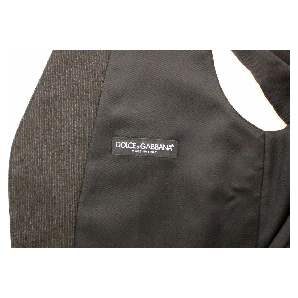 Dolce & Gabbana Gray Wool Stretch Dress Vest Blazer