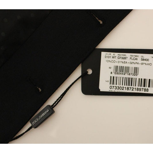 Dolce & Gabbana Black Wool Silk Stretch Dress Vest Blazer VES10060-1