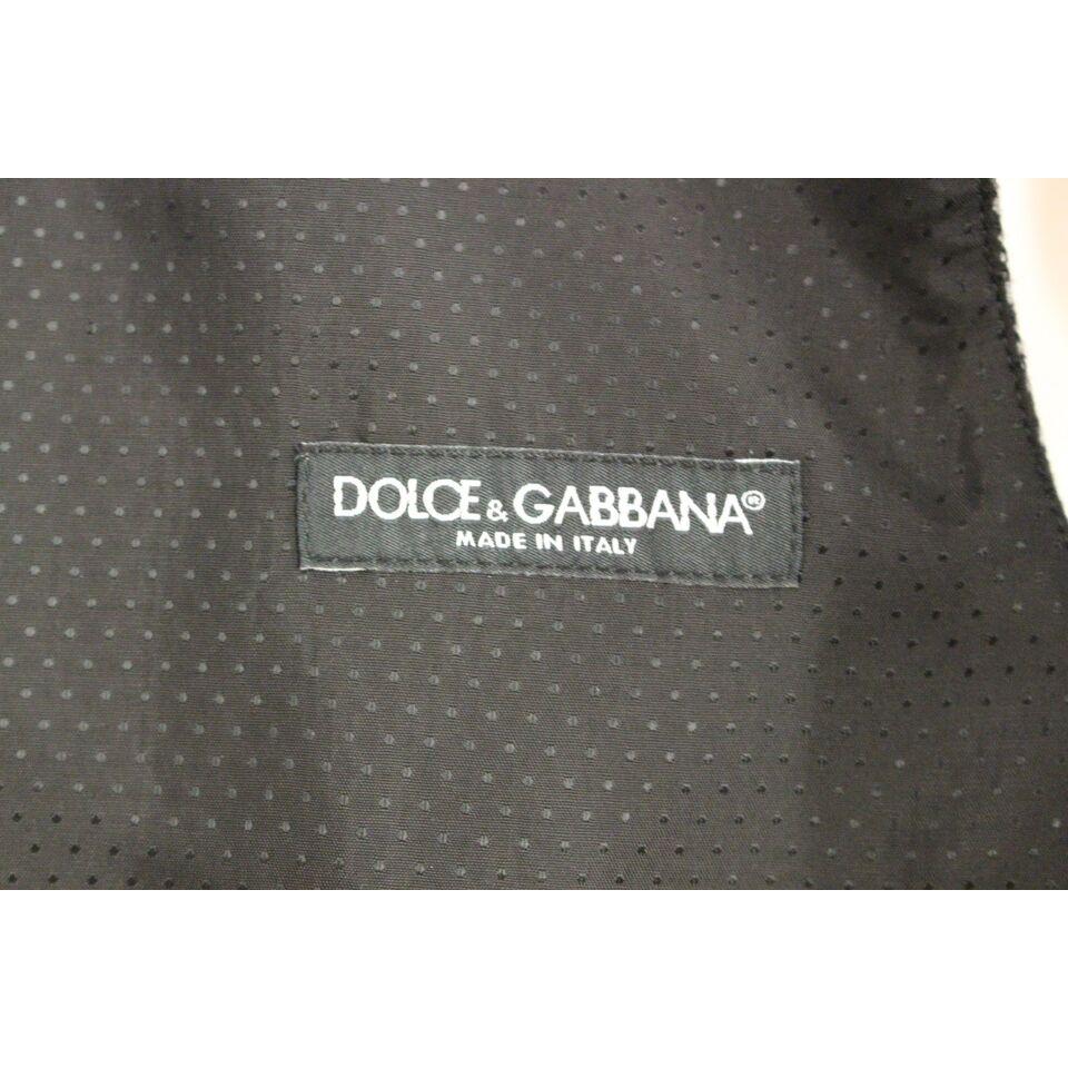 Dolce & Gabbana Gray Cotton Blend Logo Vest Gilet Weste